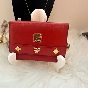 Authentic MCM Red Leather Wallet